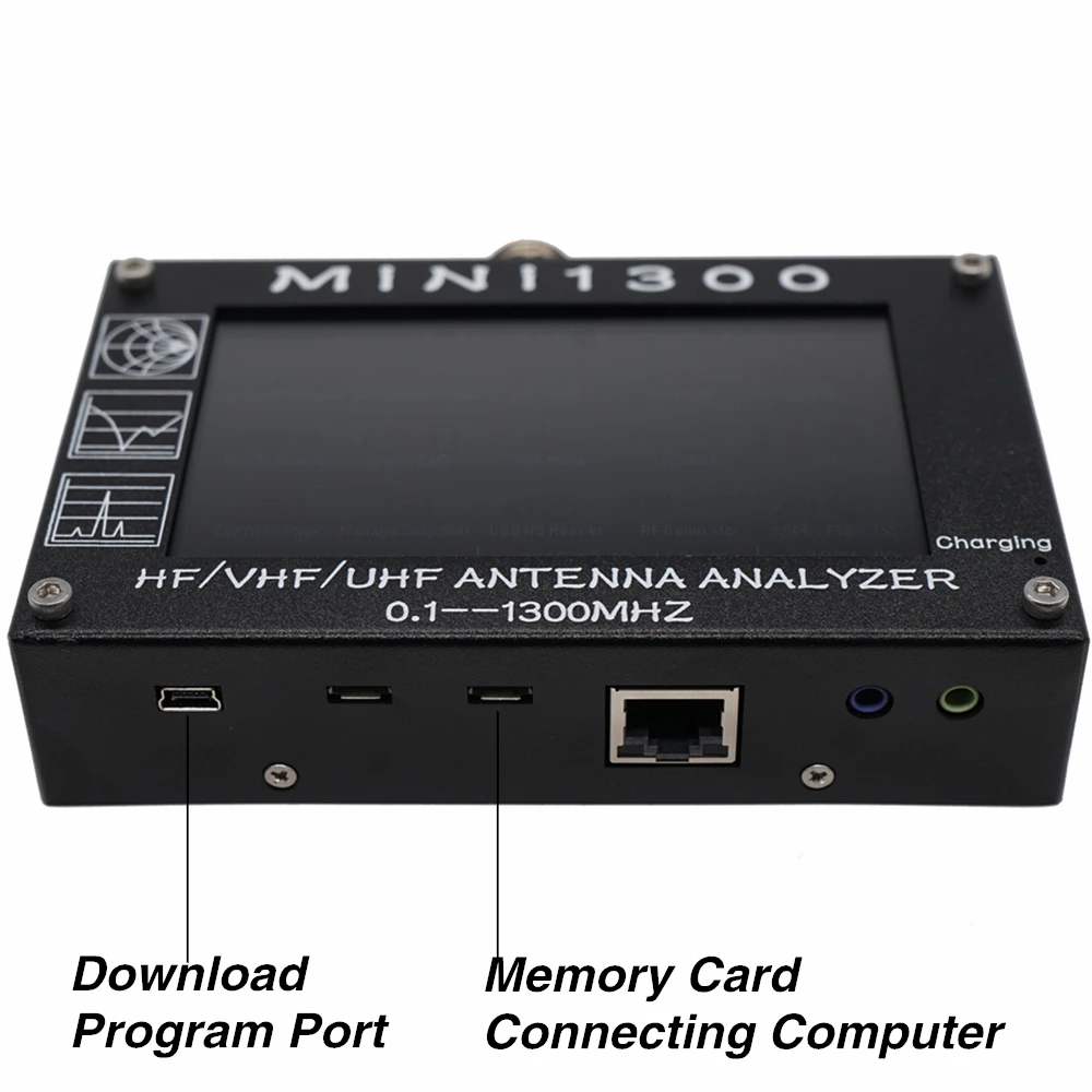 100% Оригинальный анализатор SWR антенны MiniI1300 HF/VHF/UHF антенный 4 3 &quotсенсорный ЖК