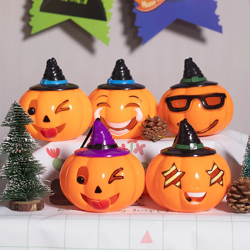 

Halloween pumpkin lantern with lights with sound simulation vegetables boarding party decorations