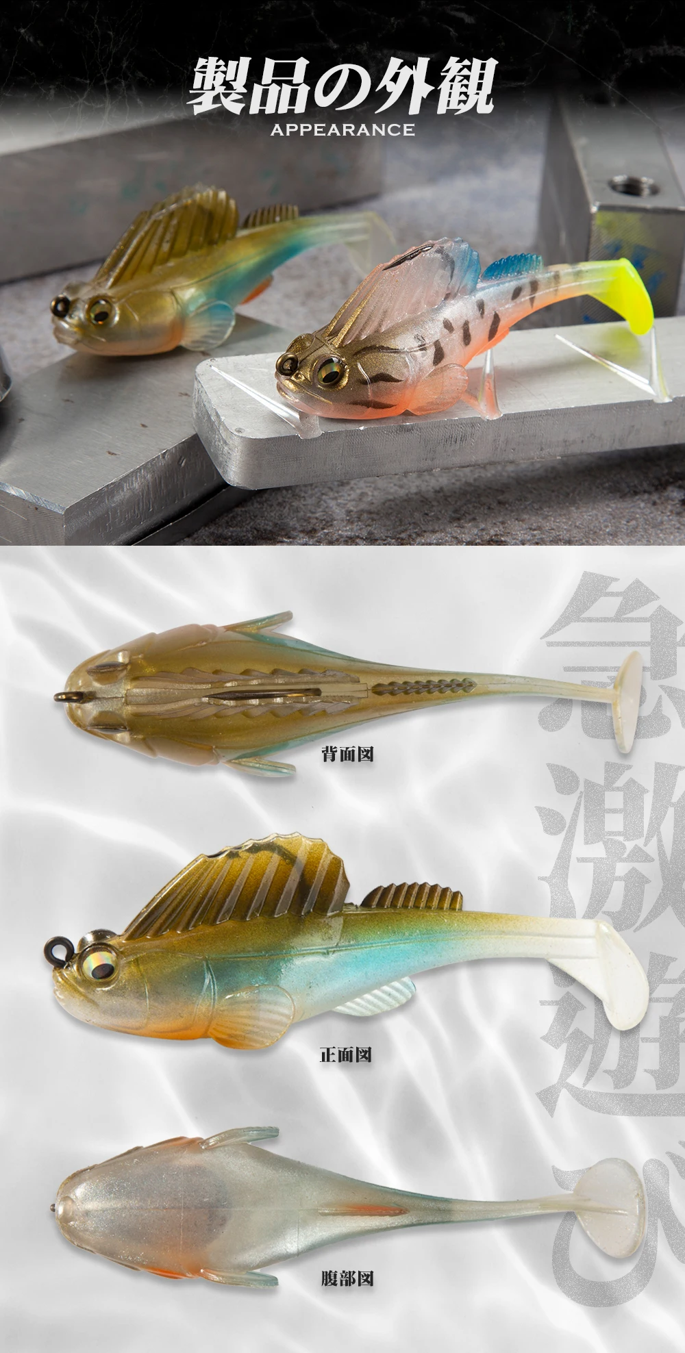 Hunthouse Weiche Köder Jig Beschichtet Angeln Köder Sinking Alle Wasser 55mm/75mm/95mm Swimbaits für Forelle Hecht Bass Shad Barsch Tackle – Detail 14