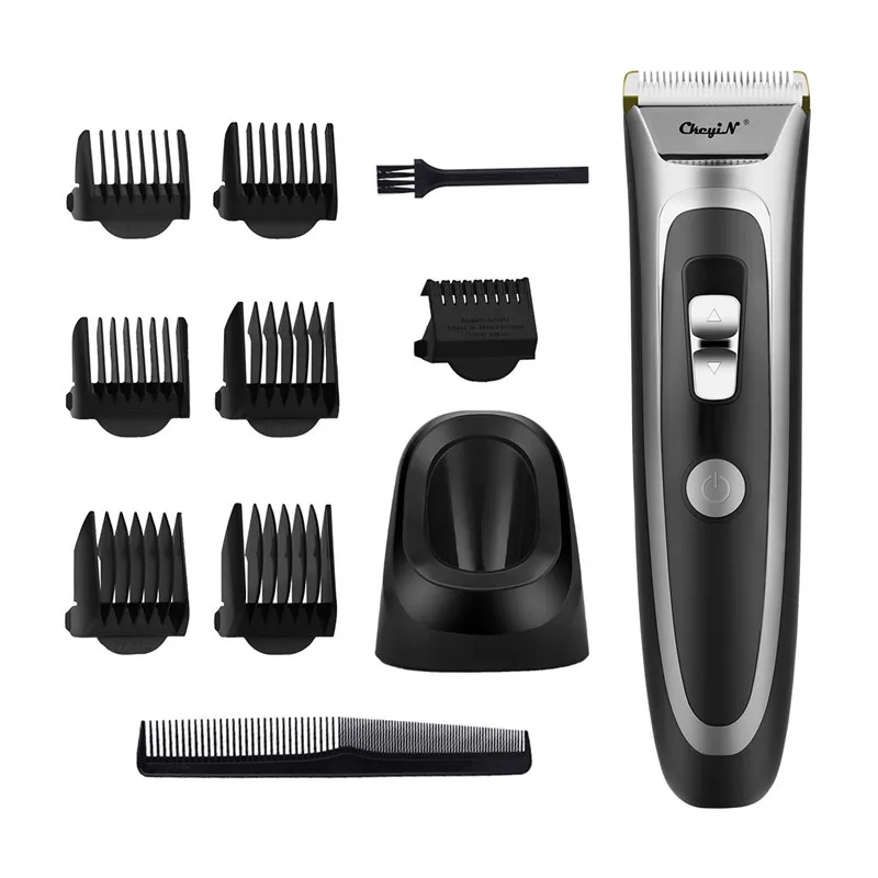 Professional Hair Clipper LCD Digital Rechargeable Hair Trimmer Men Cordless Shaving Electric Hair Cutter With 6 Limit Combs 33