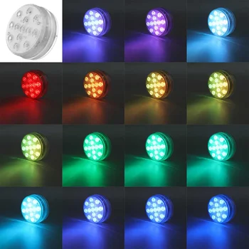 

16Colors LED Submersible Underwater Pool Light Remote Controlled RGB Battery Operated Fish Tank Aquarium Submersible Light