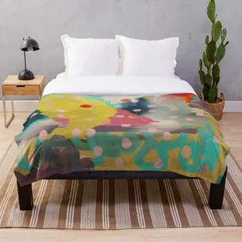 

Abstract Art Chaos Contemporary Modern Art Blanket Wool Flannel Plush Blanket Bedspread For office Sherpa Blanket Couch Quilt Co