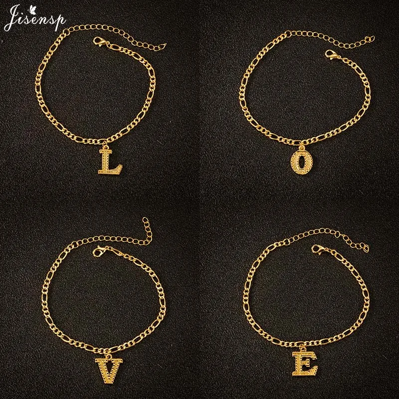 Jisensp Vintage A-Z Letters Anklet for Women Initial 26 Alphabet Charm Anklets Leg Bracelet Chain Gold Anklet Name Jewelry Jisensp Vintage A-Z Letters Anklet for Women Initial 26 Alphabet Charm Anklets Leg Bracelet Chain Gold Anklet Name Jewelry