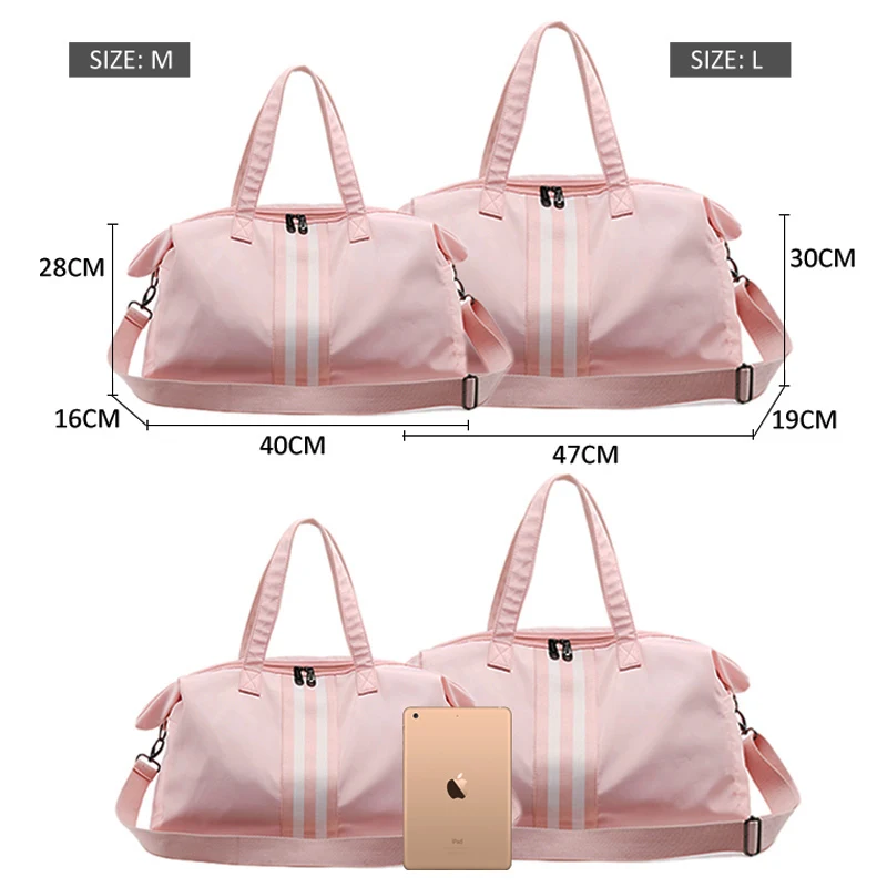 Женская Черная Дорожная сумка, розовая сумка на плечо с пайетками, сумки для сухого влажного отдыха, Женская сумочка, женская переносная сумка для выходных