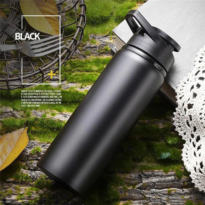 Stainless steel travel bottle sports water cup straight drink bicycle kettle outdoor sports pot #3S10 (11)