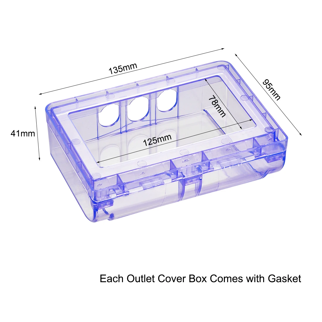 Uxcell всепогодный выход крышка в использовании штепсельная розетка протектор для внутреннего использования s 135x95x41 мм синий