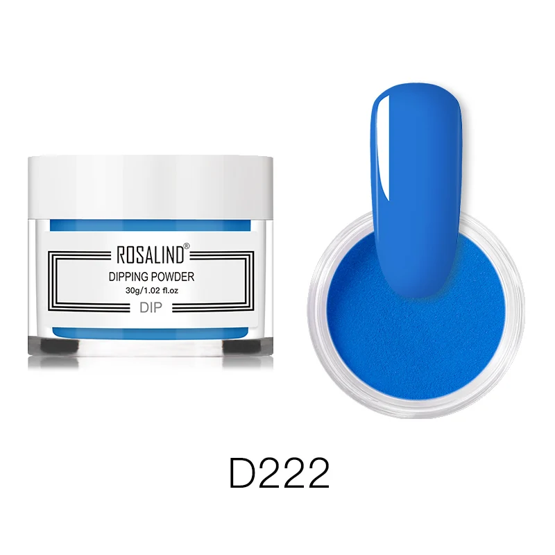 RND222 ROSALIND 30 г блестящая голографическая пудра для ногтей 24 цвета дизайн ногтей все для маникюра натуральный сухой без лампы - Цвет: RND222