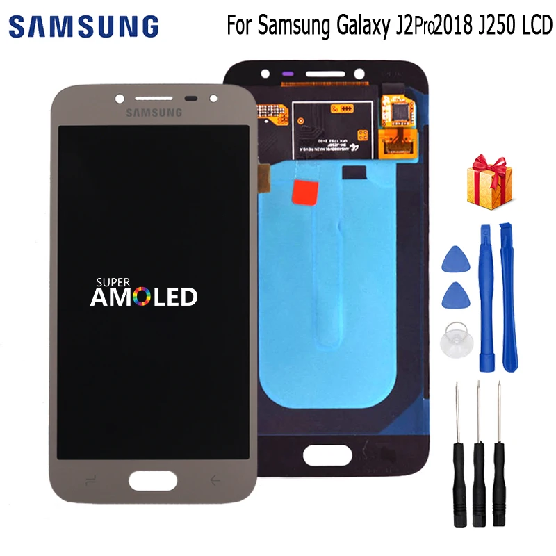 

Original Amoled LCD J250 For Samsung Galaxy J2 pro 2018 J250 J250F LCD Display touch screen digitizer assembly Phone Parts