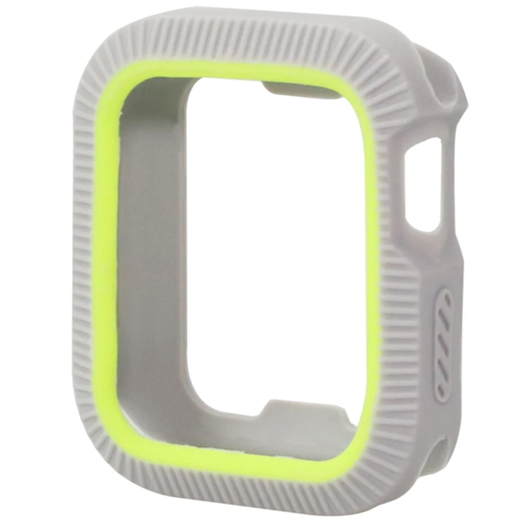 Candy Silicone Case Cover for Apple Watch Series 4 Colorful Cover Protector for iWatch 44mm Ultra-thin Frame Protective Case