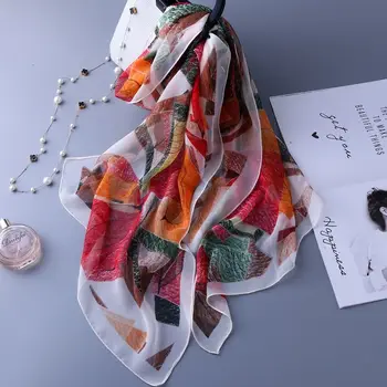 

2020 New Shawls Silk Scarf for Women Luxury Winter Warm Scarves Wraps Summer Beach Turban Fashion Printing Foulard Femme Stole