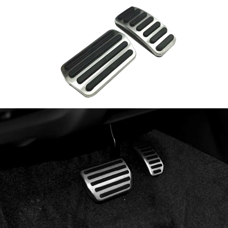 

For Volvo XC40 2018 2019 Stainless Steel Gas Fuel Brake Foot Pedal Pad Kit Set AT No Drill