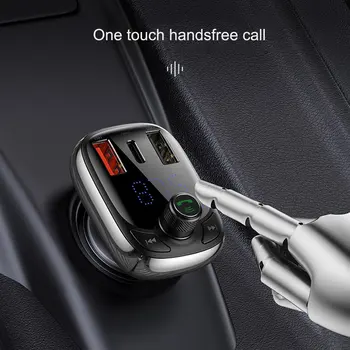 

Handsfree Wireless 5.0 Car Kit FM Transmitter Modulator MP3 Player USB Fast Charger LCD Digital TF Card U disk AUX Player