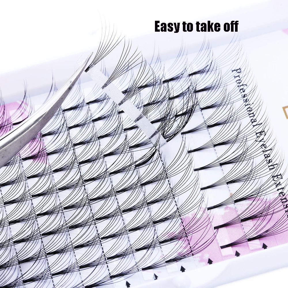 

12 Rows/Case 3D~10D Individual False Eyelashes Semi Permanent Natural Long Faux Mink Premade Russian Volume Fans C/D Eye Lash