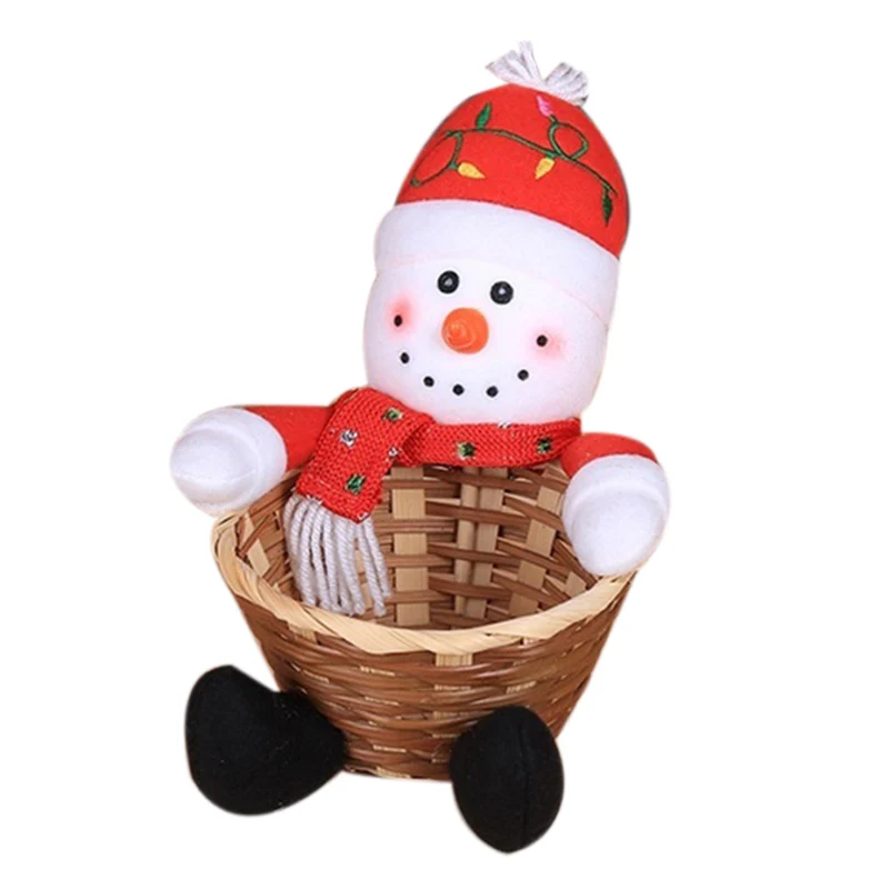 Merry Christmas Candy Storage Basket Decoration Santa Claus Storage Basket Christmas Decorations For Home - Цвет: A2