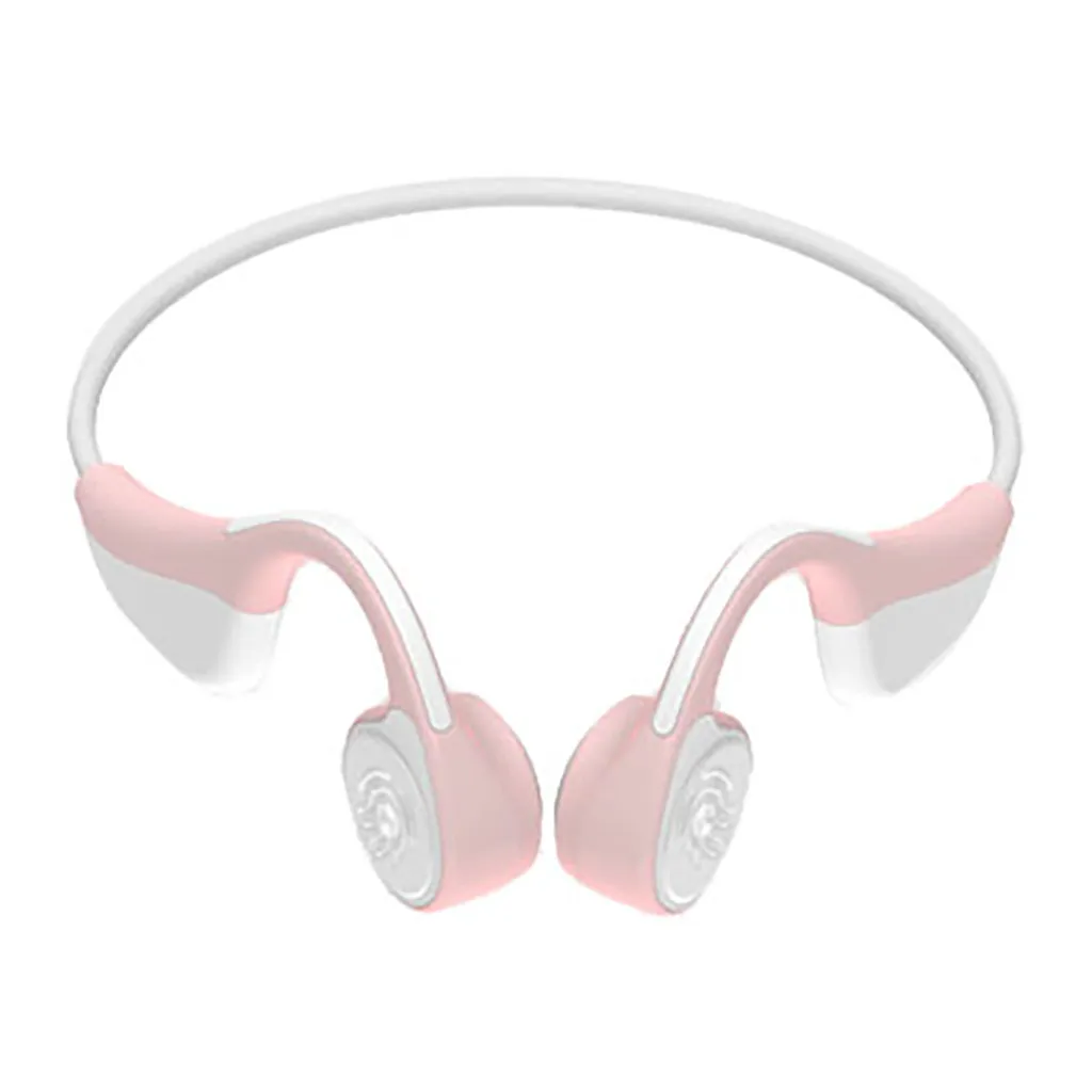 Mosunx V9 Bluetooth 5,0 беспроводные гарнитуры костной проводимости Спортивная гарнитура встроенный анти nterference микрофоны - Цвет: Розовый