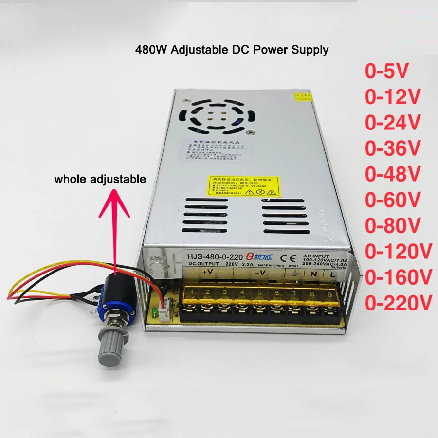 110V 220V AC Adjustable DC Switching Power Supply Transformer 60V 3A OVP 6003 AU 
