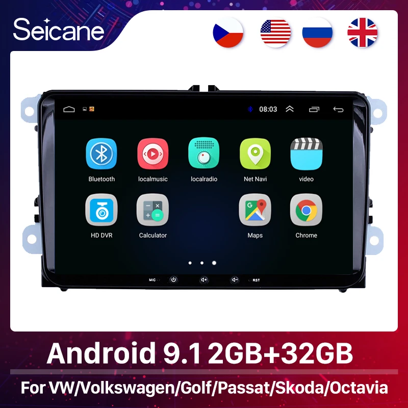 Автомагнитола Seicane 2DIN Android 10 0 для