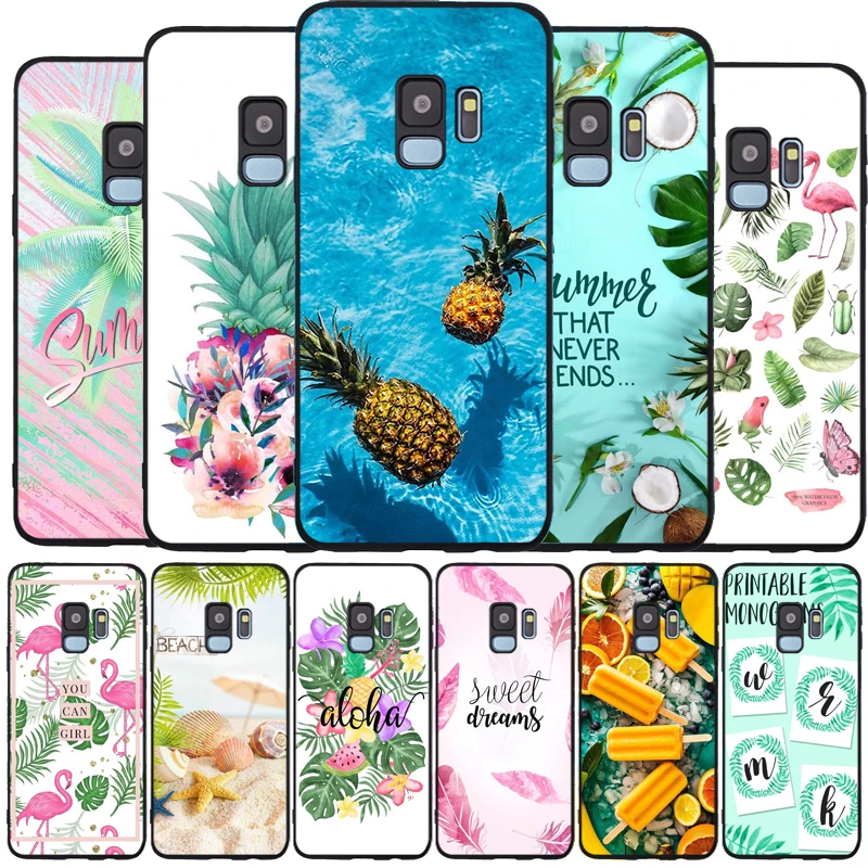 Cool in summer Cover black TPU Phone Case For Samsung Galaxy Note 9 S6 S7 EDGE S8 S9 S10 Plus | Мобильные телефоны и