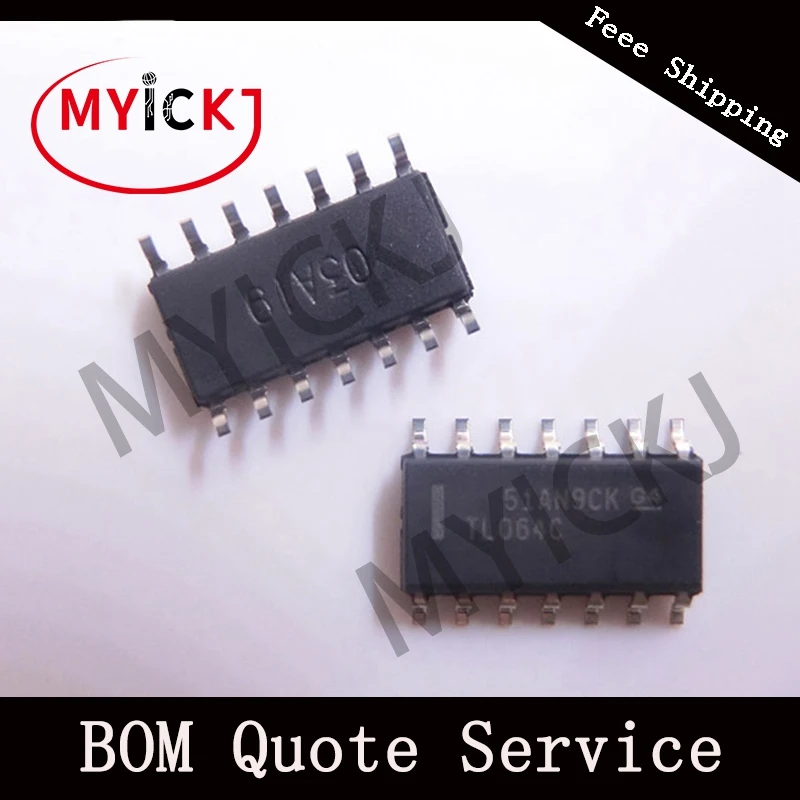 10 шт. TL064CDR низкомощный JFET-INPUT Операционные усилители микросхема SOP8