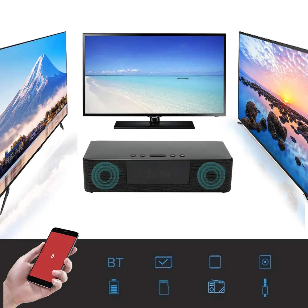 Портативная звуковая панель с Bluetooth беспроводная стереоколонка 3D 10 Вт поддержкой