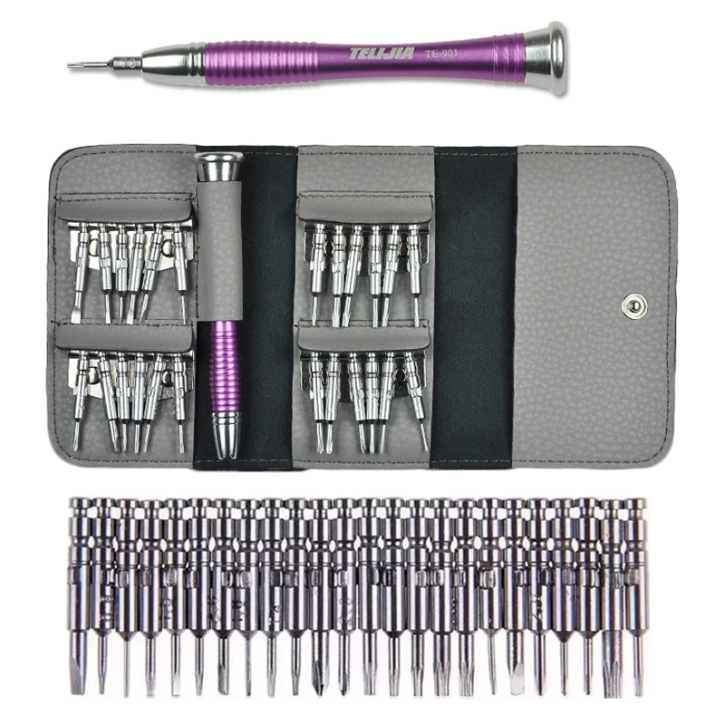 

25 in 1 Precision Torx Screwdriver Cell Phone Wallet Repair Tool Kit for Mobile Phone Cellphone Electronics PC