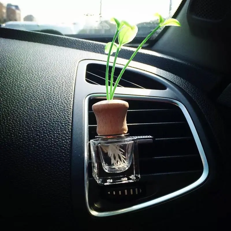 Освежитель воздуха пустой подвесной стеклянный парфюм Bottler для автомобиля вентиляционное отверстие клип эфирное масло диффузор аромат зеленый рассада