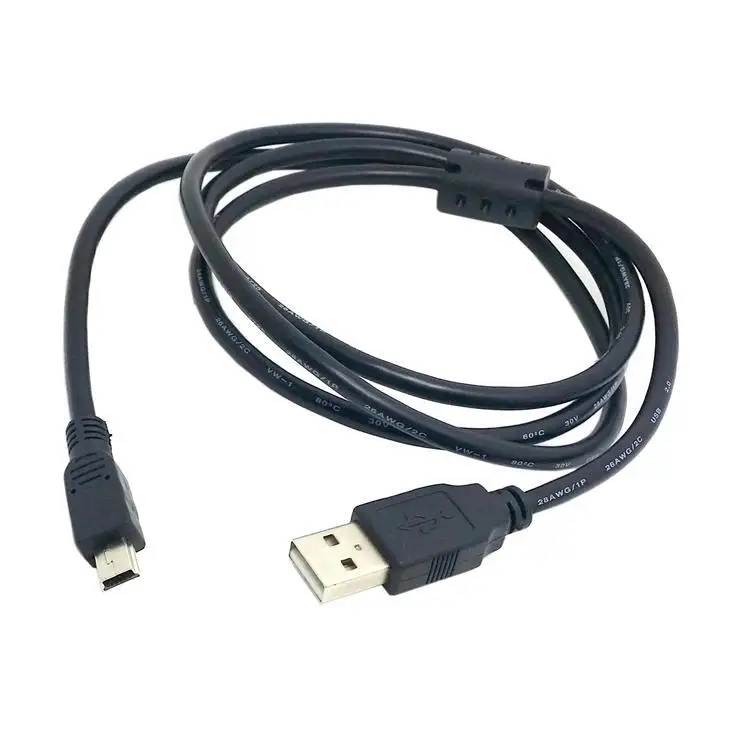 Мини-usb кабель мини-usb к USB кабель для быстрой зарядки данных для MP3 MP4 плеера Автомобильный видеорегистратор gps цифровая камера HDD мини-usb 1,5 м - Цвет: BLACK
