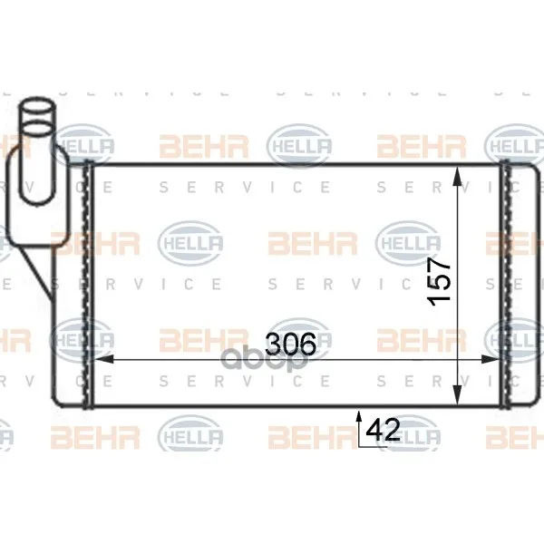 Теплообменник, Отопление Салона Легковой Автомобиль Hella 8fh351024401 HELLA арт. 8FH351024401