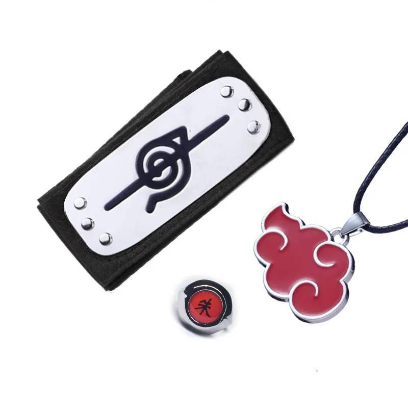 Ожерелье из 3 предметов с кольцом-Itachi заставка для косплея аниме аксессуары