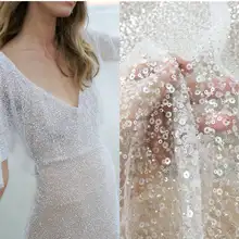 1 ярд высокого класса 3D beaeded Свадебный кутюр кружевная ткань с блестками, 3d цветок вышитая кружевная ткань по двору