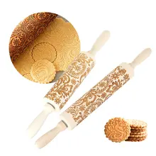 Рождество тиснение олень деревянная Скалка выпечки печенье лапша печенье, фондан, пирог тесто узорчатый ролик Снежинка