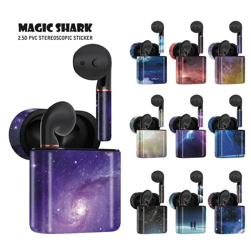 

Magic Shark Star Sky Earphone Skin Wrap Dreamy Case Cover Sticker Film HUAWEI Freebuds 2 2 Pro