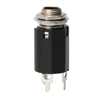 

1Pc Black Guitar Endpin Jack 6.35 Input For Any Guitar Eq Pickup Output Guitar Parts & Accessories