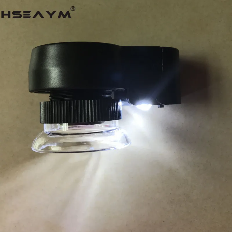 45X 2LED и 1 UV цилиндрический зум ювелирные увеличители увеличительное стекло лупа