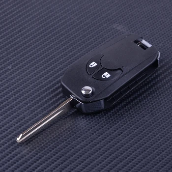 

DWCX 2Buttons Car Flip Remote Folding Key Shell Case Fob Cover Black Fit for NISSAN Cube Micra Note Qashqai Juke 2010 2011 2013