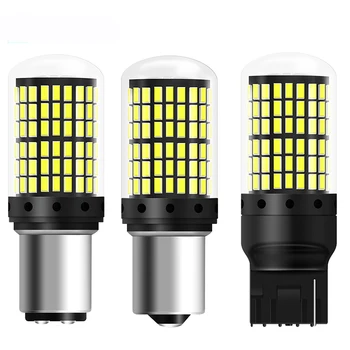 

1PC T20 7440 W21W LED Bulbs 3014 144smd led CanBus No Error 1156 BA15S P21W 1157 BAY15D led lamp For Turn Signal Light No Flash