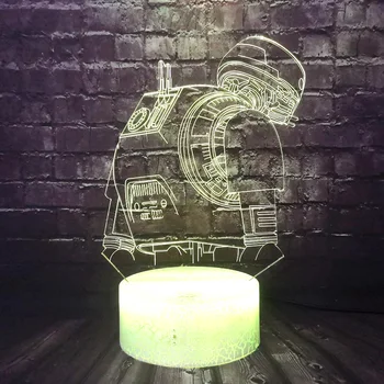 

BB8 transformation house Night Light 3D Optical LED Star Wars Theme Comic Movie Table Lamp With 7 Color Change Holiday Kids Toy