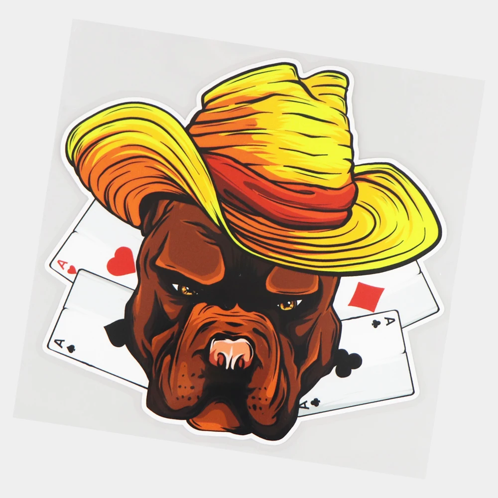 

JuYouHui Exterior Accessories Decal Bulldog Creative Cartoon Window Door Stickers Funny Body Decoration
