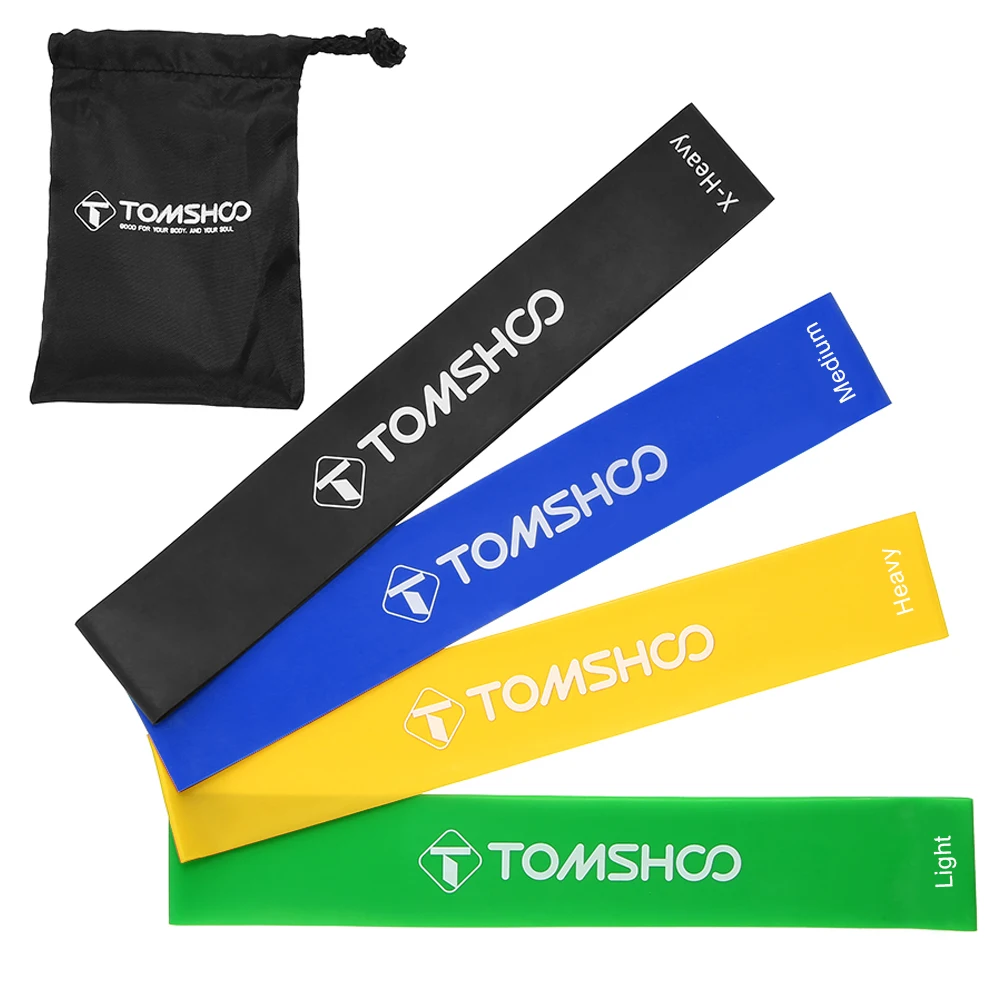 TOMSHOO 17 шт. Набор резинок сопротивления ремешки для тренировки упражнений петли