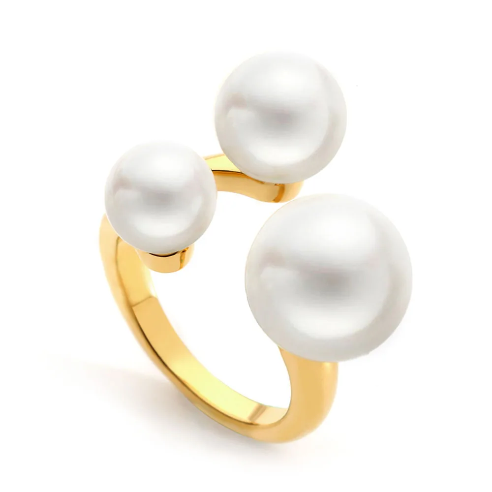 VAROLE Beautiful Pearl Ring Gold Color Ladies midi knuckle Rings For Women Fashion Jewelry Bague Femme anillos | Украшения и