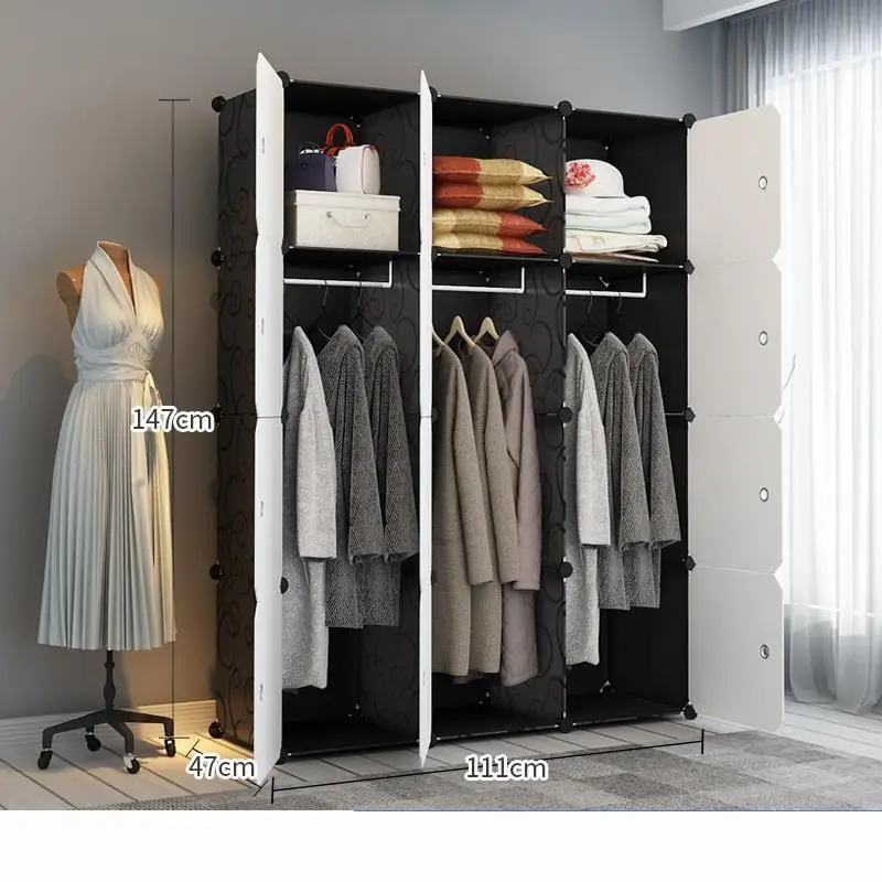 Armario Tela комод для хранения габинет Moveis Armadio Meble Mueble De Dormitorio шкаф мебель для спальни шкаф гардероб - Цвет: Version W
