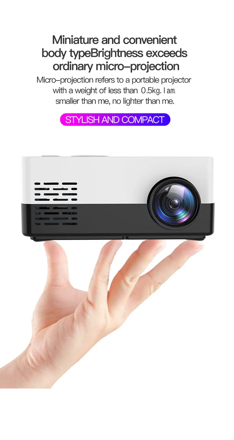 best 4k projector Salange J15 Pro Led Mini Projector for Home Theater 480x360 Pixels 1080P Supported  HDMI-Compatible USB Audio Video Mini Beamer mini projector