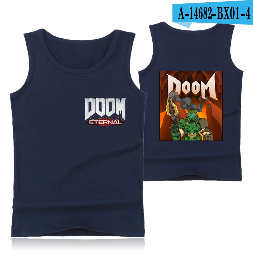Doom вечный жилет Топ мужской летний жилет без рукавов модный 2D модный тренд Повседневная одежда жилет - Цвет: navy