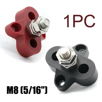 

1pcs 12V 24V M8 (5/16") Bus Bar Terminal Junction Block Positive Power Distribution Studs Positive Negative Power Distribution