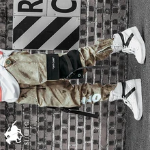 SLOUPPG, Мужские штаны для бега, камуфляжные брюки карго, Хип уличная одежда длиной до бедер, мужские камуфляжные штаны для бега, Брюки с карманами, шаровары для мужчин