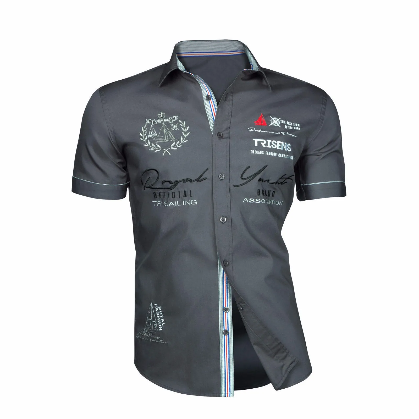 Zogaa мужские модные рубашки с коротким рукавом с принтом букв Летние повседневные рубашки негабаритный хлопок хорошая дизайнерская рубашка мужские топы