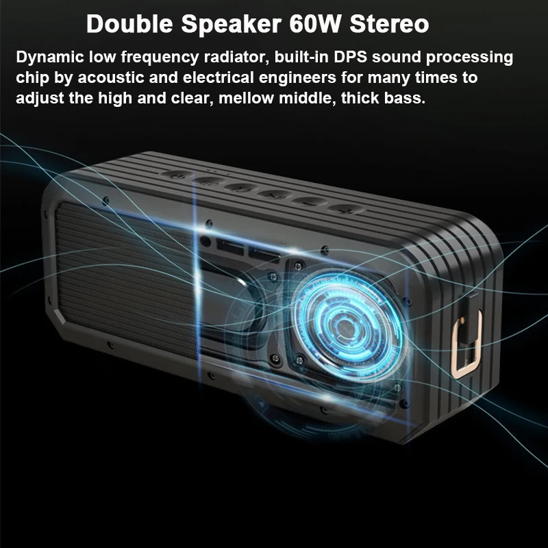 Wireless HiFi Portable Speaker Bluetooth 5.0 60W