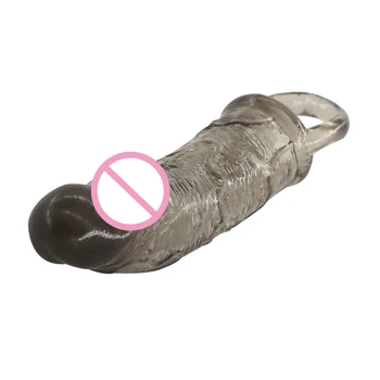 EXVOID Penis Sleeve Silicone Crystal Cock Ring Penis Extender Enlarger Delay Ejaculation Vagina Stimulate Sex Toys For Men 5