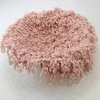 Handmade Soft Crochet Round Infant Blanket with Fringe Newborn Photography Props for Baby Photo Shoot Background Basket Filler 5