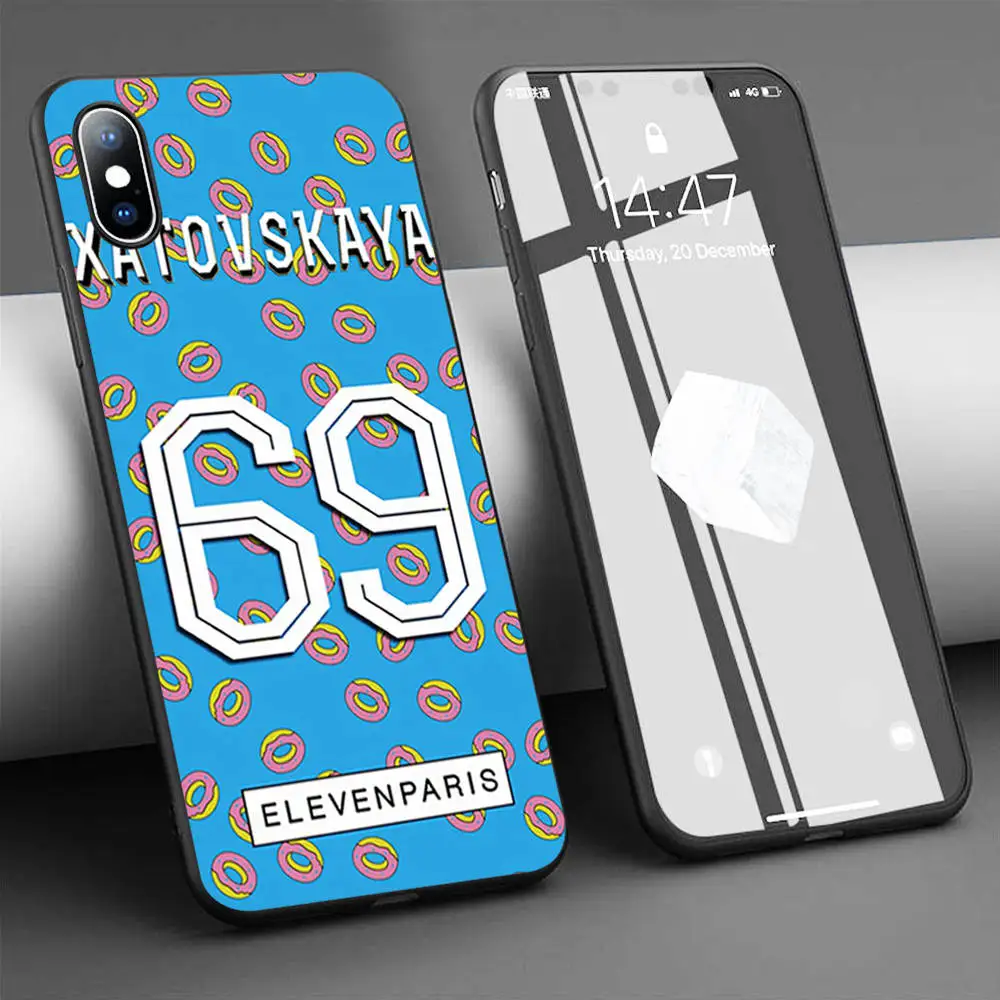 Чехол Eleven Paris xatovskaya 69 Мягкий силиконовый чехол для телефона iPhone 11 Pro Max X 5S 6 6S XR XS 7 8